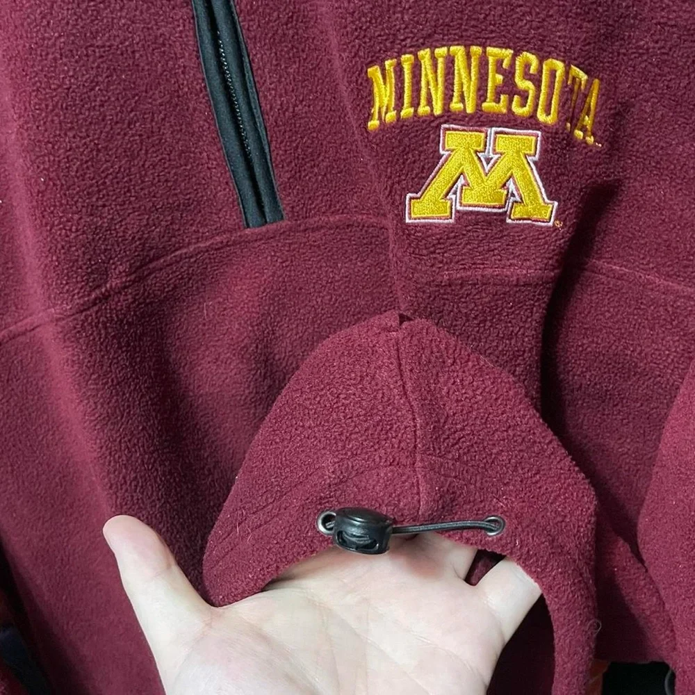 Minnesota Golden gophers college sports fleece 1/4 zip Vintage 2000s sweatshirt - Picture 3 of 7